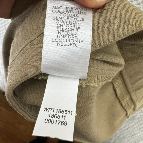 J Jill Pants Women 14 Khaki Beige Tobacco Precision Stretch Mid Rise Stretch New - Picture 15 of 15